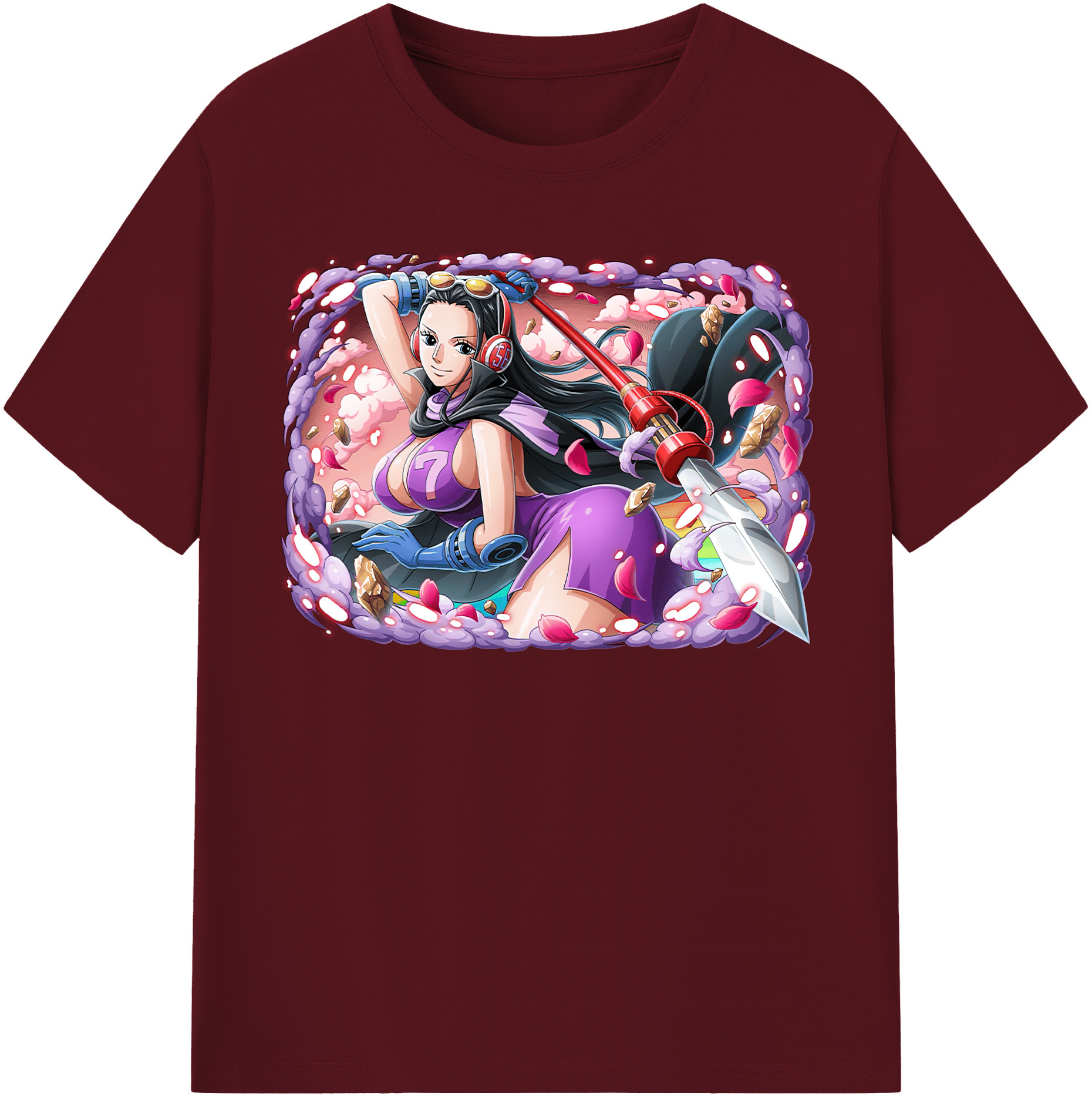 ワンピース ニコ・ロビン ONE PIECE Nico Robin 綿100％半袖Tシャツ（フロントプリント）
